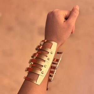 🌟FREE🌟 Open Cuff Armband Gold Bracelet Bangle Multi Band Greek Roman Empire